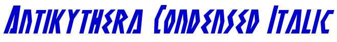 Antikythera Condensed Italic police de caractère