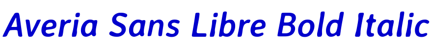 Averia Sans Libre Bold Italic police de caractère