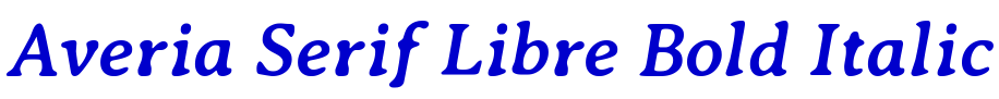 Averia Serif Libre Bold Italic police de caractère