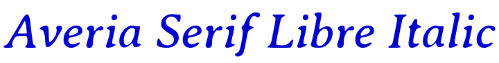 Averia Serif Libre Italic police de caractère