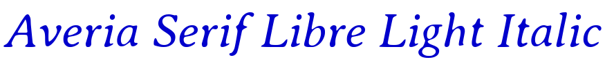 Averia Serif Libre Light Italic police de caractère