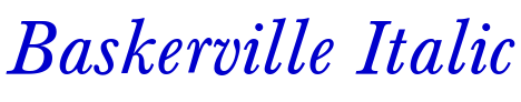 Baskerville Italic police de caractère