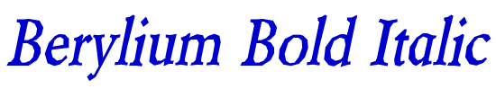 Berylium Bold Italic police de caractère