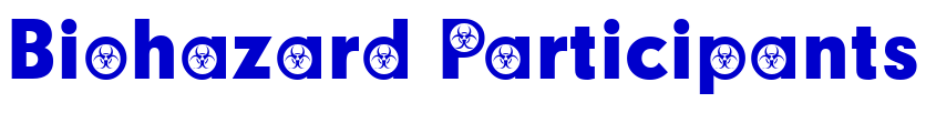 Biohazard Participants police de caractère