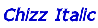 Chizz Italic police de caractère