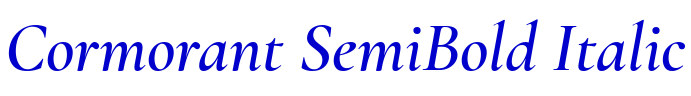 Cormorant SemiBold Italic police de caractère