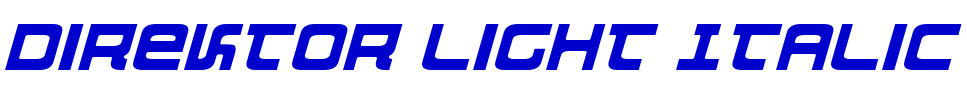 Direktor Light Italic police de caractère