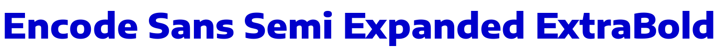 Encode Sans Semi Expanded ExtraBold police de caractère