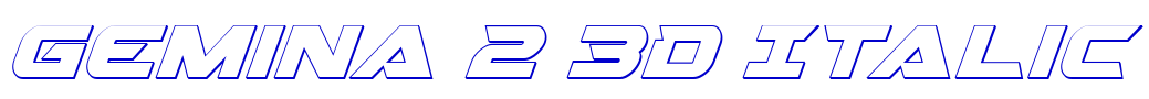 Gemina 2 3D Italic police de caractère