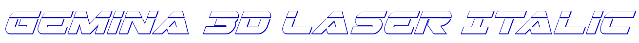 Gemina 3D Laser Italic police de caractère