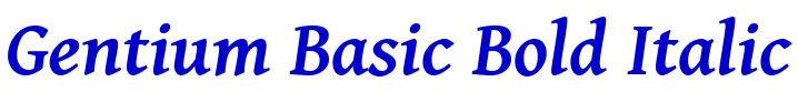 Gentium Basic Bold Italic police de caractère