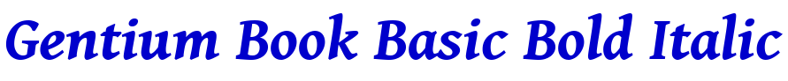 Gentium Book Basic Bold Italic police de caractère