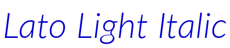 Lato Light Italic police de caractère