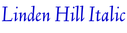 Linden Hill Italic police de caractère