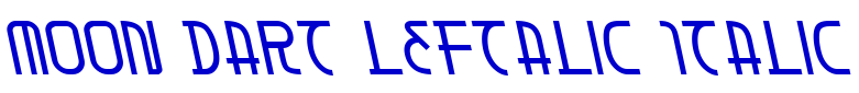 Moon Dart Leftalic Italic police de caractère