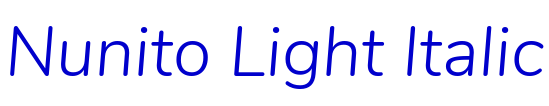 Nunito Light Italic police de caractère