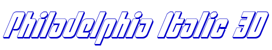 Philadelphia Italic 3D police de caractère