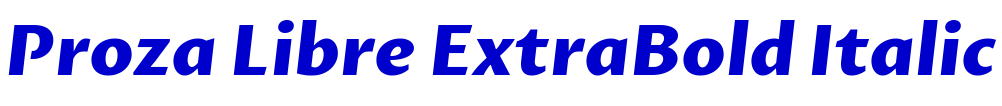 Proza Libre ExtraBold Italic police de caractère