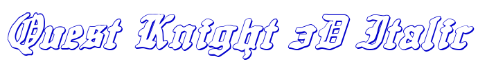 Quest Knight 3D Italic police de caractère