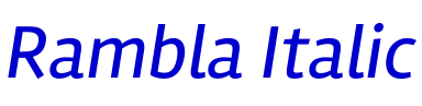 Rambla Italic police de caractère