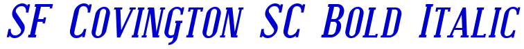 SF Covington SC Bold Italic police de caractère