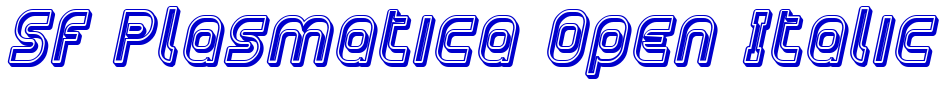 SF Plasmatica Open Italic police de caractère