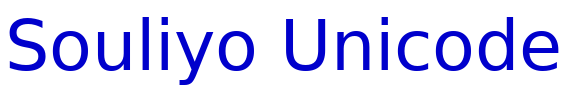 Souliyo Unicode police de caractère