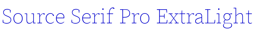 Source Serif Pro ExtraLight police de caractère