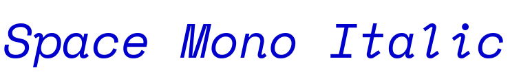 Space Mono Italic police de caractère