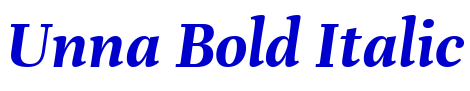 Unna Bold Italic police de caractère
