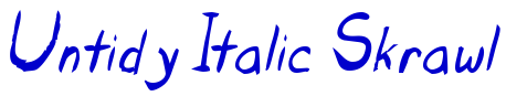 Untidy Italic Skrawl police de caractère