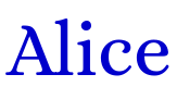 Alice police de caractère